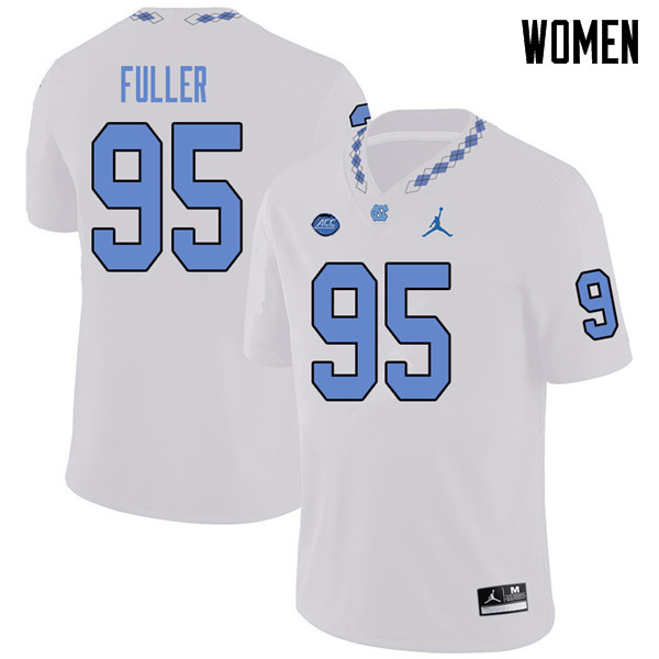 Jordan Brand Women #95 William Fuller North Carolina Tar Heels College Football Jerseys Sale-White